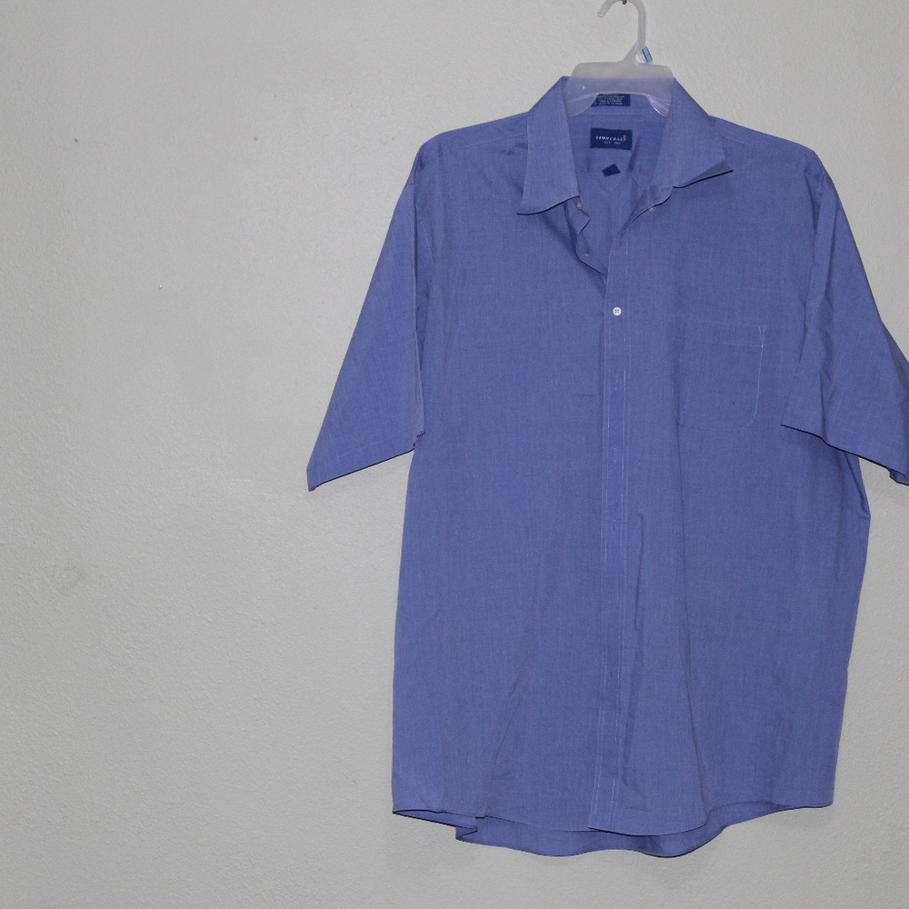 Towncraft Short Sleeve Mens Shirt, Blue, 2X